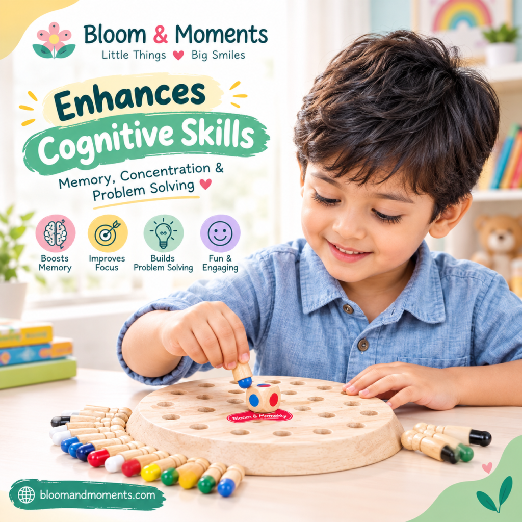 Wooden Memory Chess Game for Kids